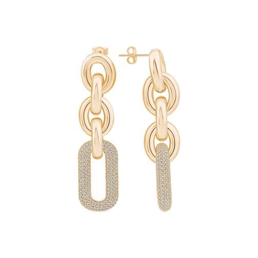 Taşlı Zincir Küpe