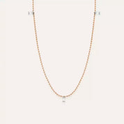 Tess Pırlanta Taşlı Rose Altın Kolye