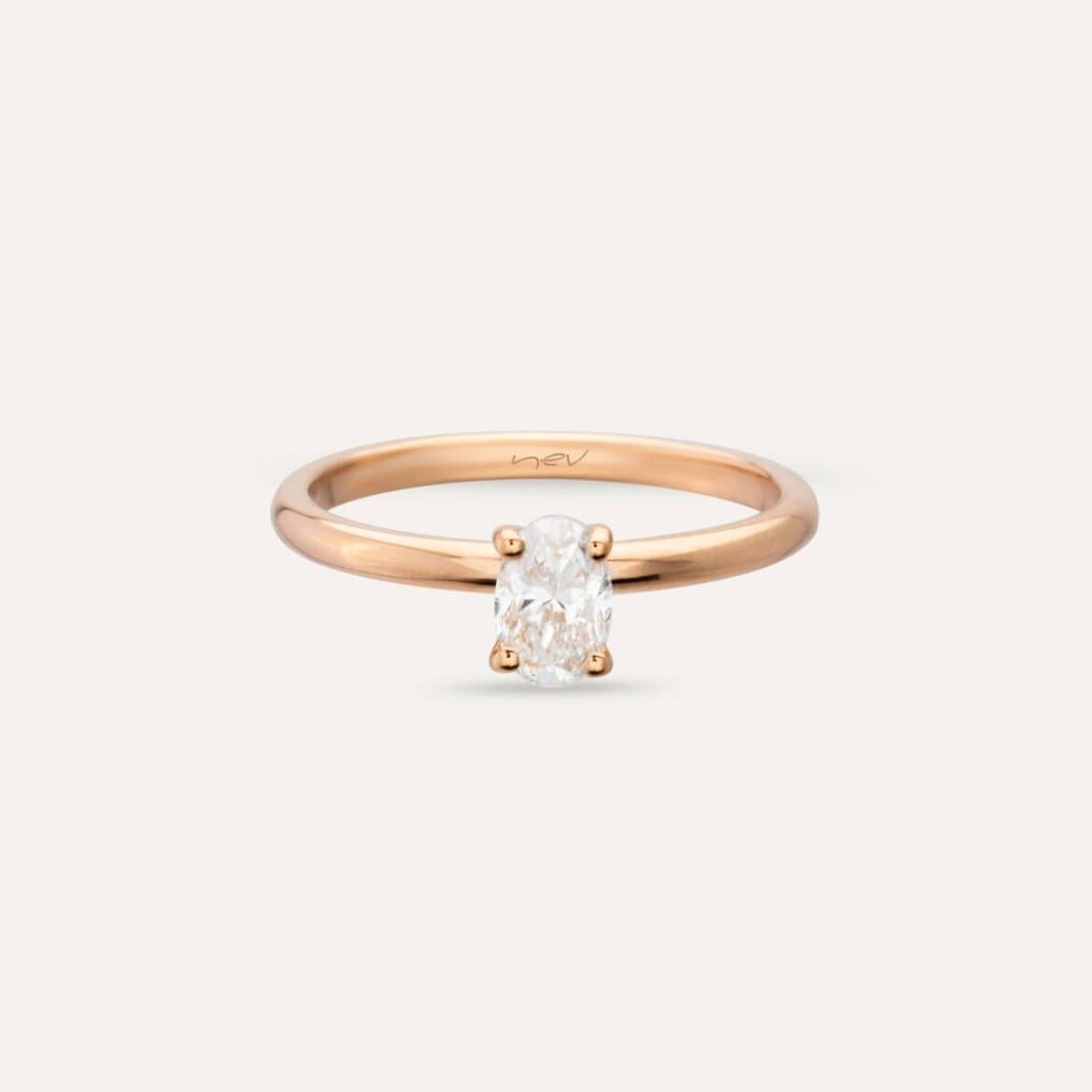 Theia 0.50 CT Oval Kesim Pırlanta Taşlı Tektaş Yüzük