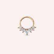 Tinka 0.23 CT Markiz Kesim Pırlanta Taşlı Rose Altın Halka Piercing