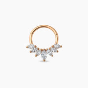 Tinka 0.23 CT Markiz Kesim Pırlanta Taşlı Rose Altın Halka Piercing