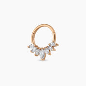 Tinka 0.23 CT Markiz Kesim Pırlanta Taşlı Rose Altın Halka Piercing