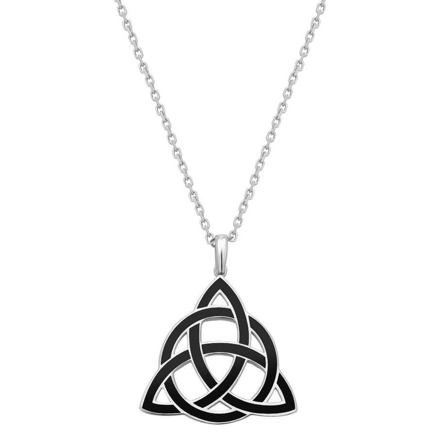 Triquetra Tree of Life Gold Enamel Necklace