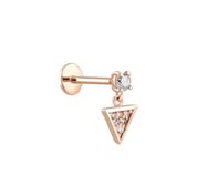 Triangle Dangle Diamond Piercing