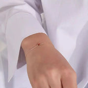 Vale Safir Taşlı Rose Altın Bileklik