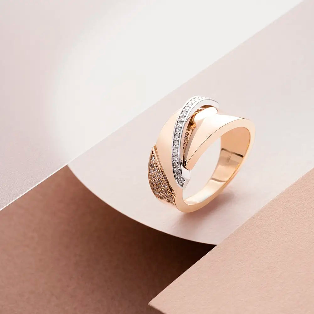 Vectra 0.29 CT Pırlanta Taşlı Rose Altın Yüzük