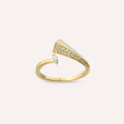 Vena 0.21 CT Markiz Kesim Pırlanta Taşlı Sarı Altın Yüzük