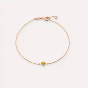 Vera Safir Taşlı Rose Altın Bileklik