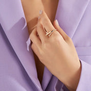 Vero 0.15 CT Markiz Kesim Pırlanta Taşlı Sarı Altın Yüzük