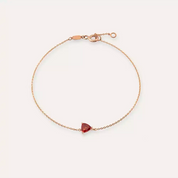 Vesta Orange Safir Taşlı Rose Altın Bileklik