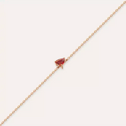 Vesta Orange Safir Taşlı Rose Altın Bileklik