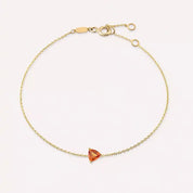 Vesta Orange Safir Taşlı Sarı Altın Bileklik