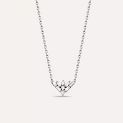 Vetra Baget Kesim Pırlanta Taşlı Beyaz Altın Kolye