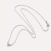 Vetra Baget Kesim Pırlanta Taşlı Beyaz Altın Kolye