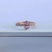 Vintage Aria Morganite & Pırlanta Tektaş Yüzük