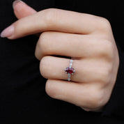 Vintage Aria Yakut & Pırlanta Yüzük