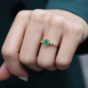 Vintage Aria Zümrüt & Pırlanta Yüzük