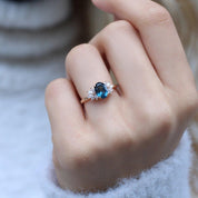 Vintage Arte London Blue & Pırlanta Yüzük