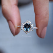 Vintage  Artemis London Blue & Pırlanta Yüzük