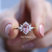 Vintage Artemis Morganite & Pırlanta Yüzük