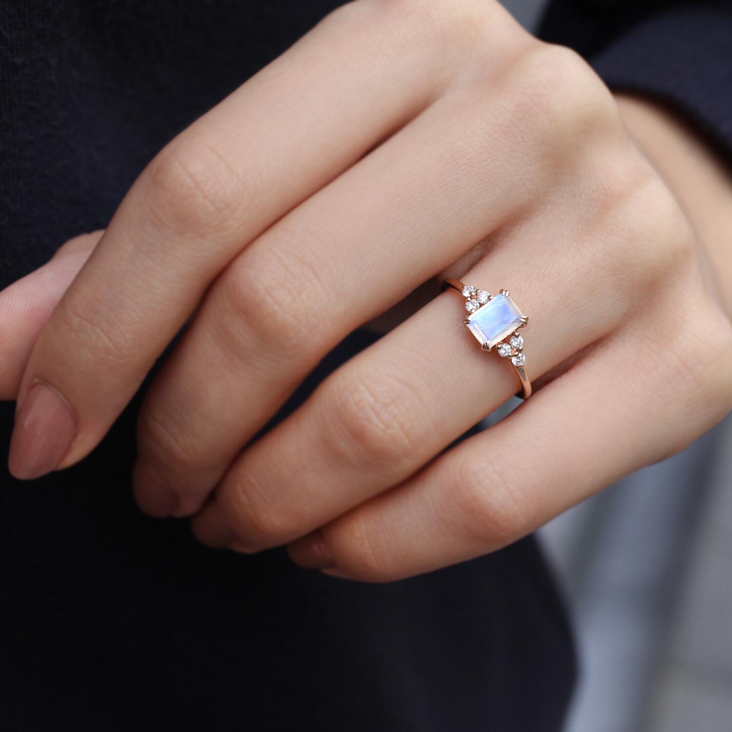 Vintage Aytaşı Lily & Pırlanta Yüzük