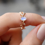 Vintage Dal Aytaşı & Pırlanta Yüzük