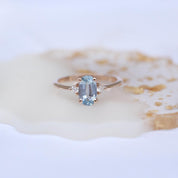 Vintage Blue Topaz & Pırlanta Yüzük