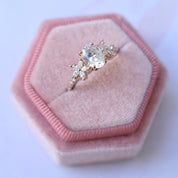 Vintage Daisy Beyaz Topaz & Pırlanta Yüzük