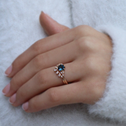 Vintage Dal & Ocean Pırlanta Yüzük