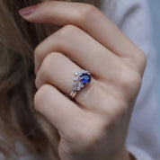 Vintage Dal & Safir Pırlanta Yüzük