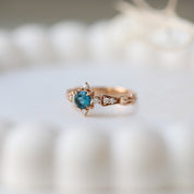 Vintage Florence London Blue & Pırlanta Yüzük