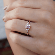 Vintage Lily Morganite & Pırlanta Yüzük