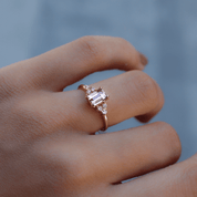 Vintage Lily Morganite & Pırlanta Yüzük