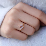 Vintage Lily Morganite & Pırlanta Yüzük