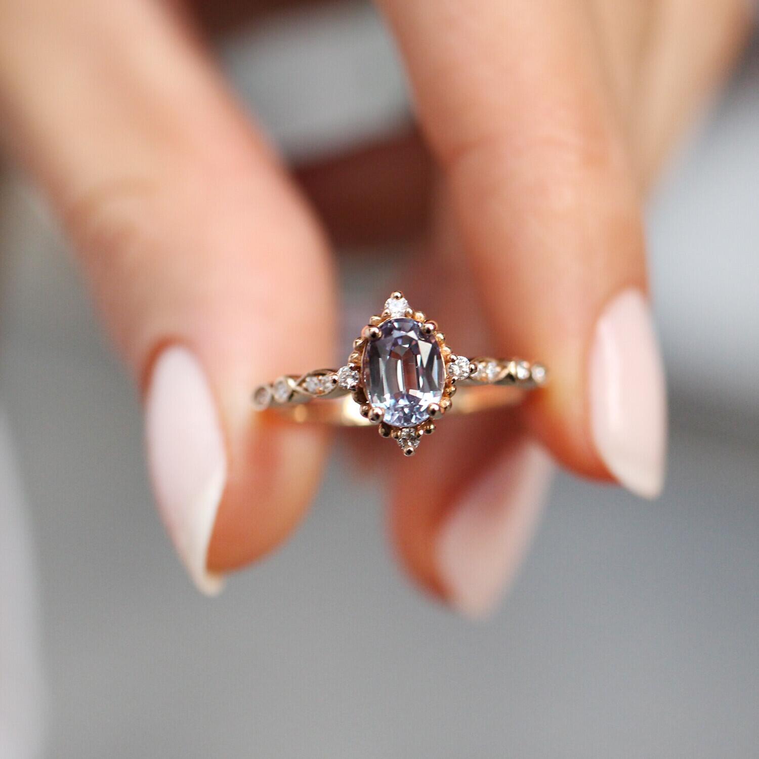 Vintage Mini Selius Alexandrite & Pırlanta Tasarım Yüzük