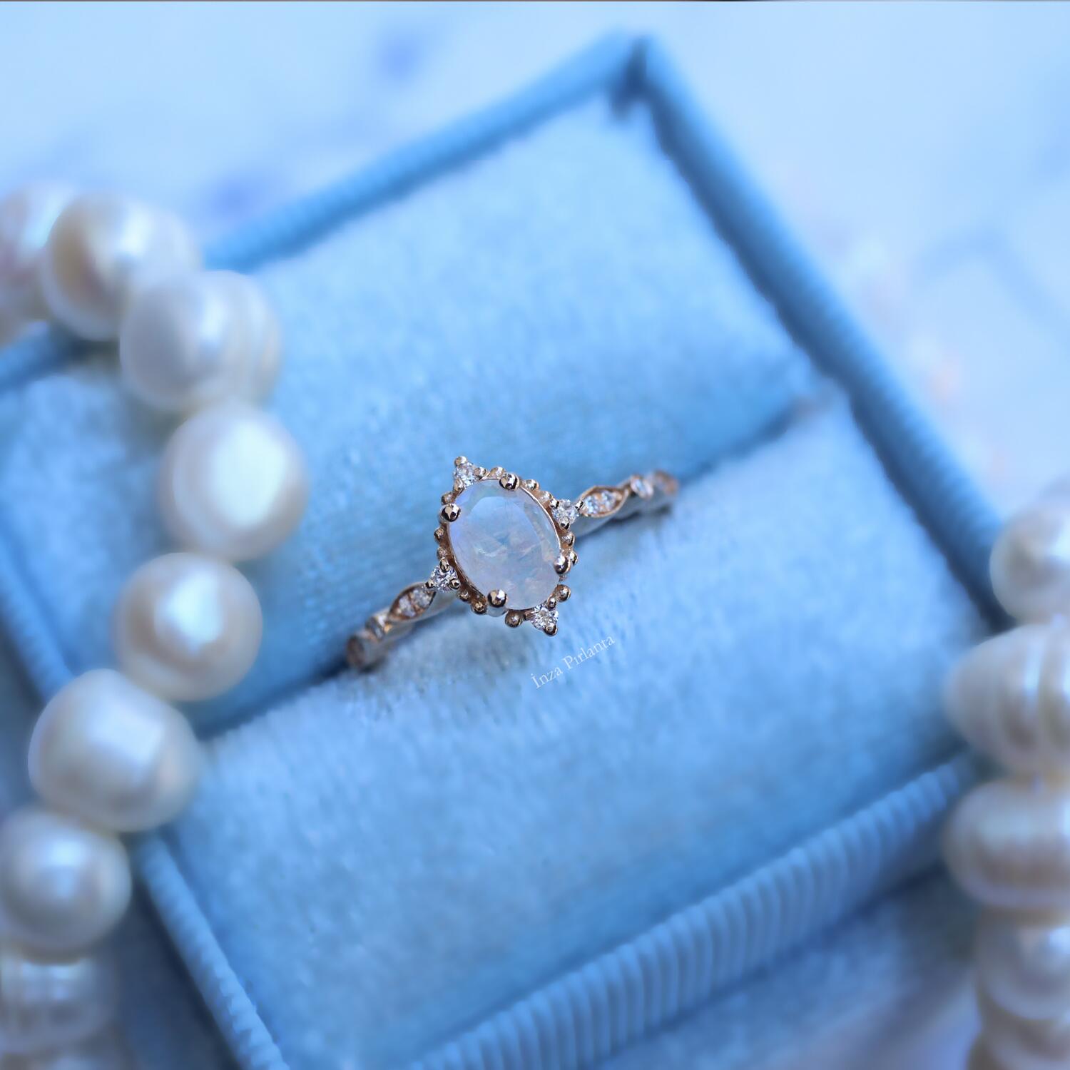 Vintage Mini Selius Aytaşı & Pırlanta Yüzük