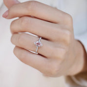 Vintage Mini Selius Morganite & Pırlanta Yüzük