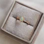 Vintage Mini Selius Opal & Pırlanta Yüzük