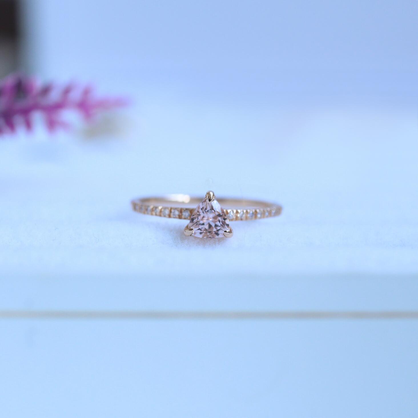 Vintage Morganite & Pırlanta Yüzük