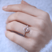 Vintage Oval Morganite & Pırlanta Yüzük