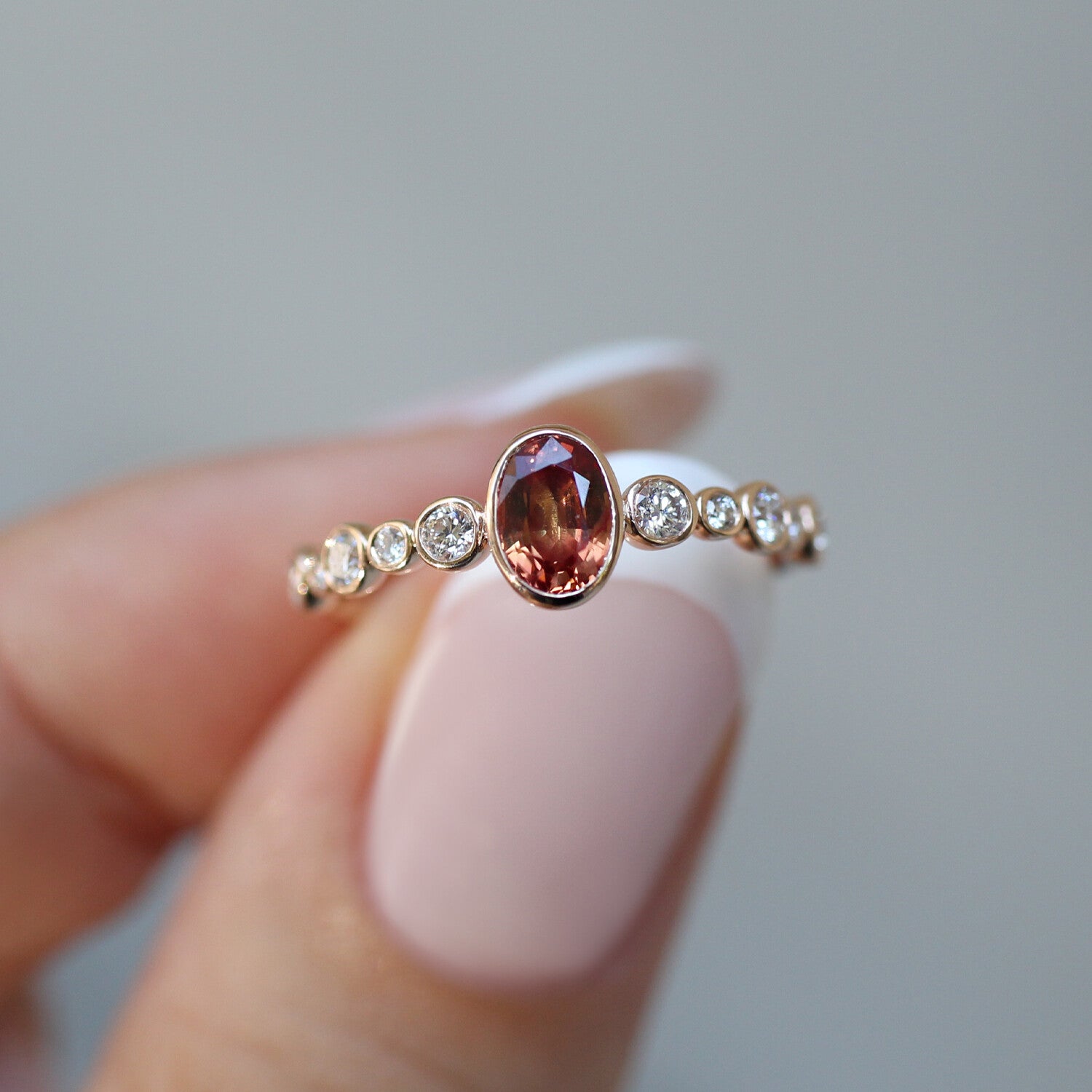 Vintage Turmalin & Pırlanta Yüzük