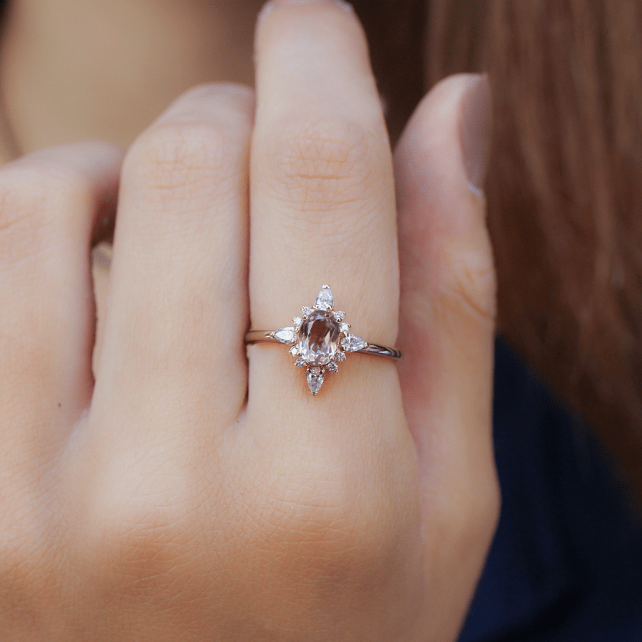 Vintage Selius Morganite & Pırlanta Yüzük
