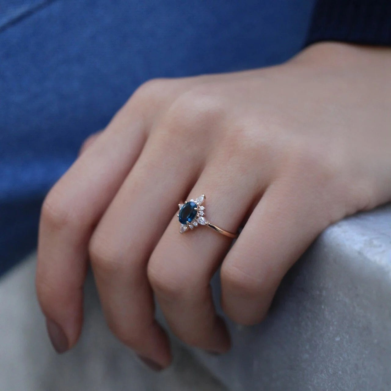 Vintage Selius Pırlanta & London Blue Yüzük