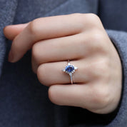 Vintage Selius Safir & Pırlanta Yüzük