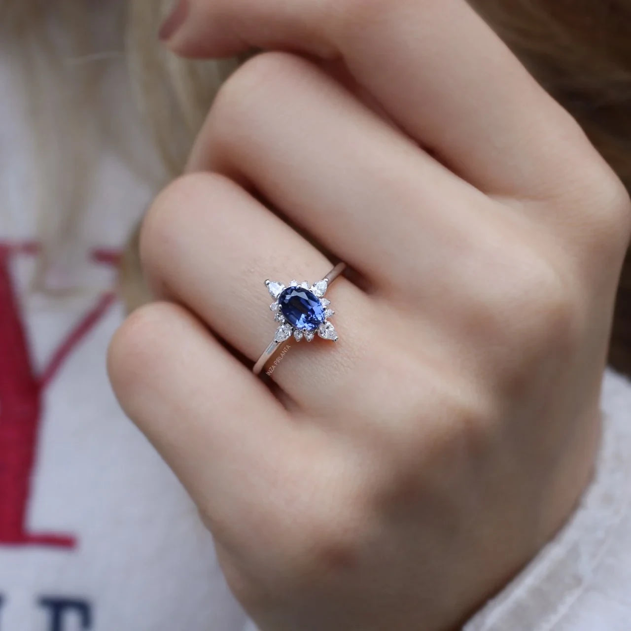 Vintage Selius Safir & Pırlanta Yüzük