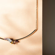 Violet Multicolor Safir ve Pırlanta Taşlı Kolye
