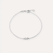 Vita Pırlanta Taşlı Beyaz Altın Bileklik