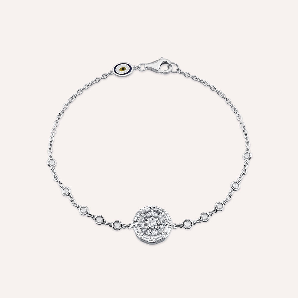 Viva 0.62 CT Elmas ve Pırlanta Taşlı Beyaz Altın Bileklik