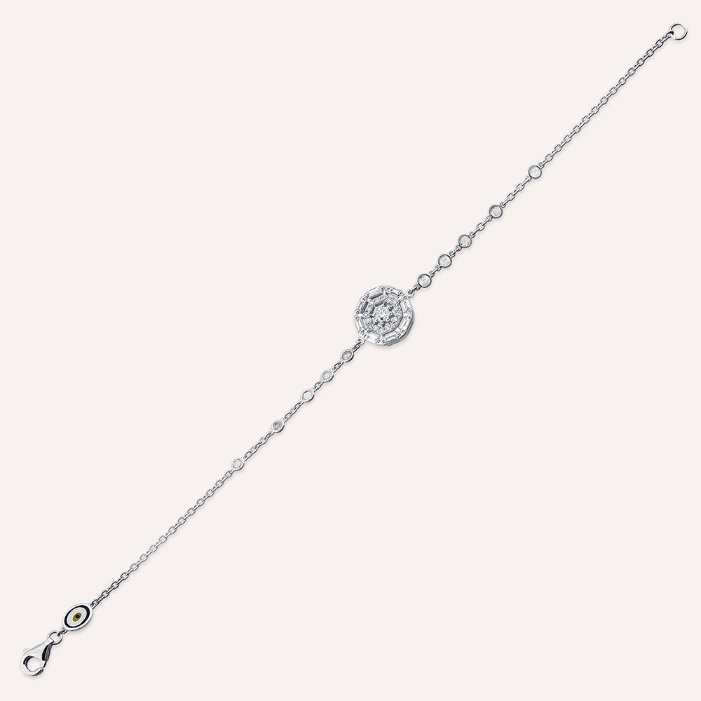 Viva 0.62 CT Elmas ve Pırlanta Taşlı Beyaz Altın Bileklik