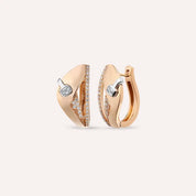 Vortex 0.54 CT Pırlanta Taşlı Rose Altın Küpe